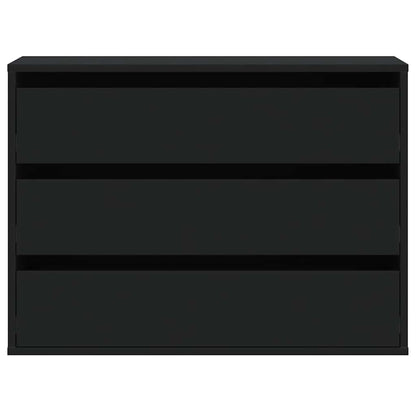 Corner Chest of Drawers Black 80x41x58 cm Engineered Wood
