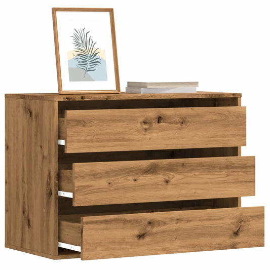 Corner Chest of Drawers Artisian Oak 80x41x58 cm Engineered Wood