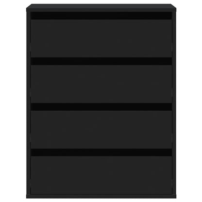 Corner Chest of Drawers Black 60x41x76 cm Engineered Wood