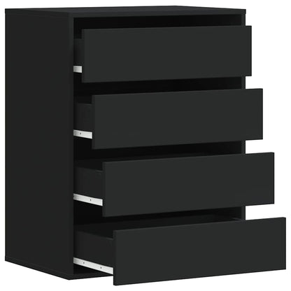 Corner Chest of Drawers Black 60x41x76 cm Engineered Wood