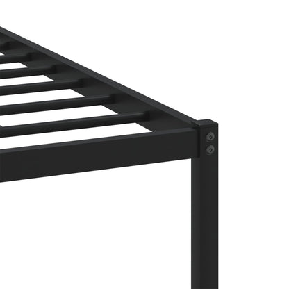 Metal Bed Frame without Mattress Smoked Oak 183x213 cm