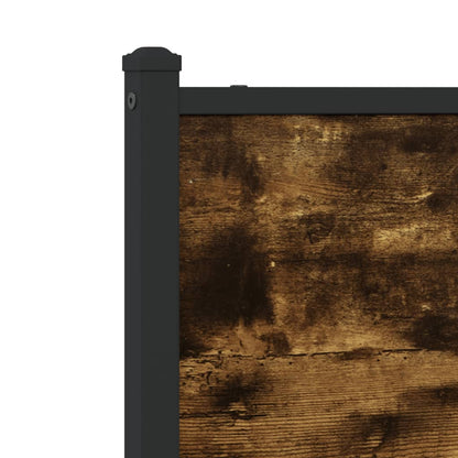 Metal Bed Frame without Mattress Smoked Oak 120x200 cm