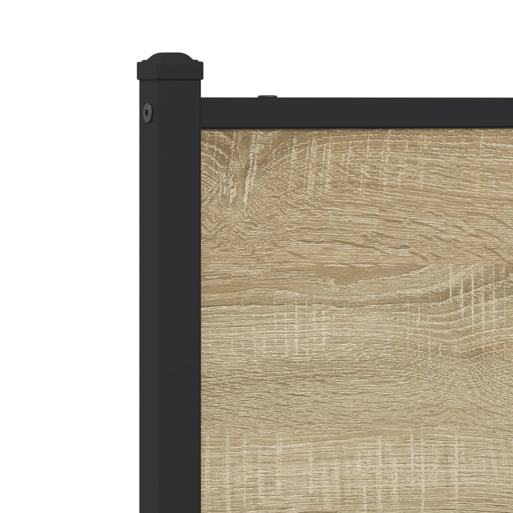 Metal Bed Frame without Mattress Sonoma Oak 120x190 cm Small Double
