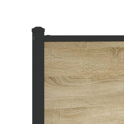 Metal Bed Frame without Mattress Sonoma Oak 80x200 cm