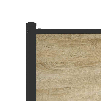 Metal Bed Frame without Mattress Sonoma Oak 137x190 cm
