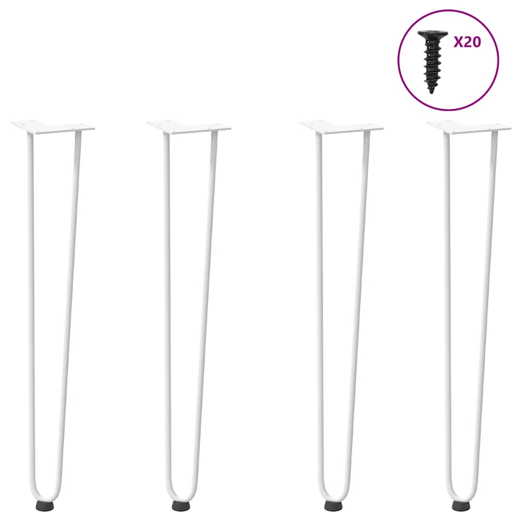 hairpin legs for console tables for Console Table 4 pcs White 72 cm Solid Steel