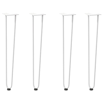 hairpin legs for console tables for Console Table 4 pcs White 72 cm Solid Steel