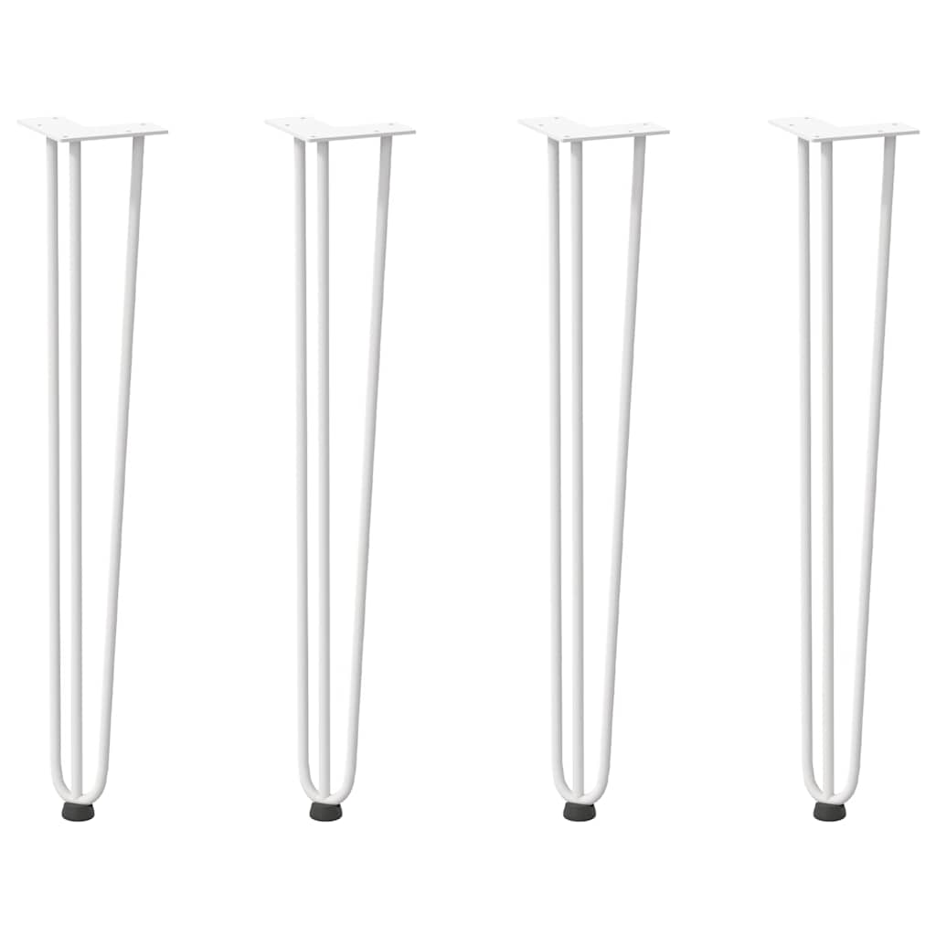 hairpin legs for console tables for Console Table 4 pcs White 72 cm Solid Steel
