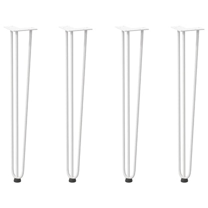 hairpin legs for console tables for Console Table 4 pcs White 72 cm Solid Steel