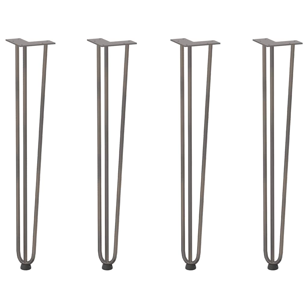 hairpin legs for console tables for Console Table 4 pcs Natural Steel 72 cm Solid Steel