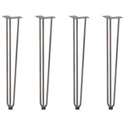hairpin legs for console tables for Console Table 4 pcs Natural Steel 72 cm Solid Steel