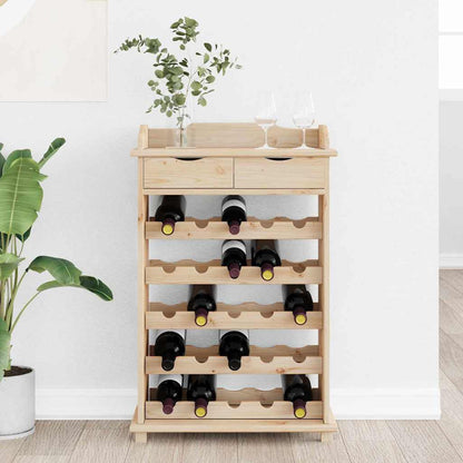 Wine Rack Brown 90 x 60 x 30 cm Solid pine wood