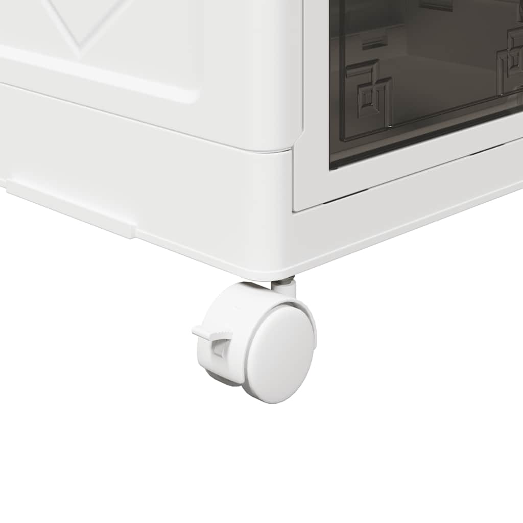 Stackable Storage Box with Wheels 3-Tier 75 L 64x39.5x110.5 cm