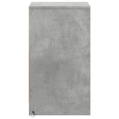 Bedside Cabinets with LED Lights 2 pcs Concrete Grey Engineered Wood