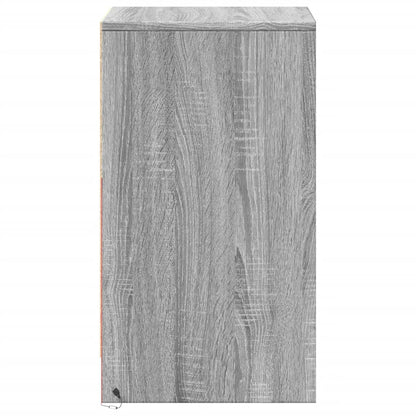 Bedside Cabinet with LED Lights Grey Sonoma Engineered Wood