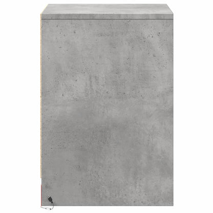 Bedside Cabinets with LED Lights 2 pcs Concrete Grey Engineered Wood