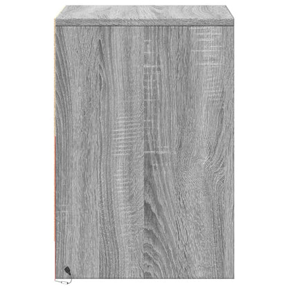 Bedside Cabinets with LED Lights 2 pcs Grey Sonoma Engineered Wood
