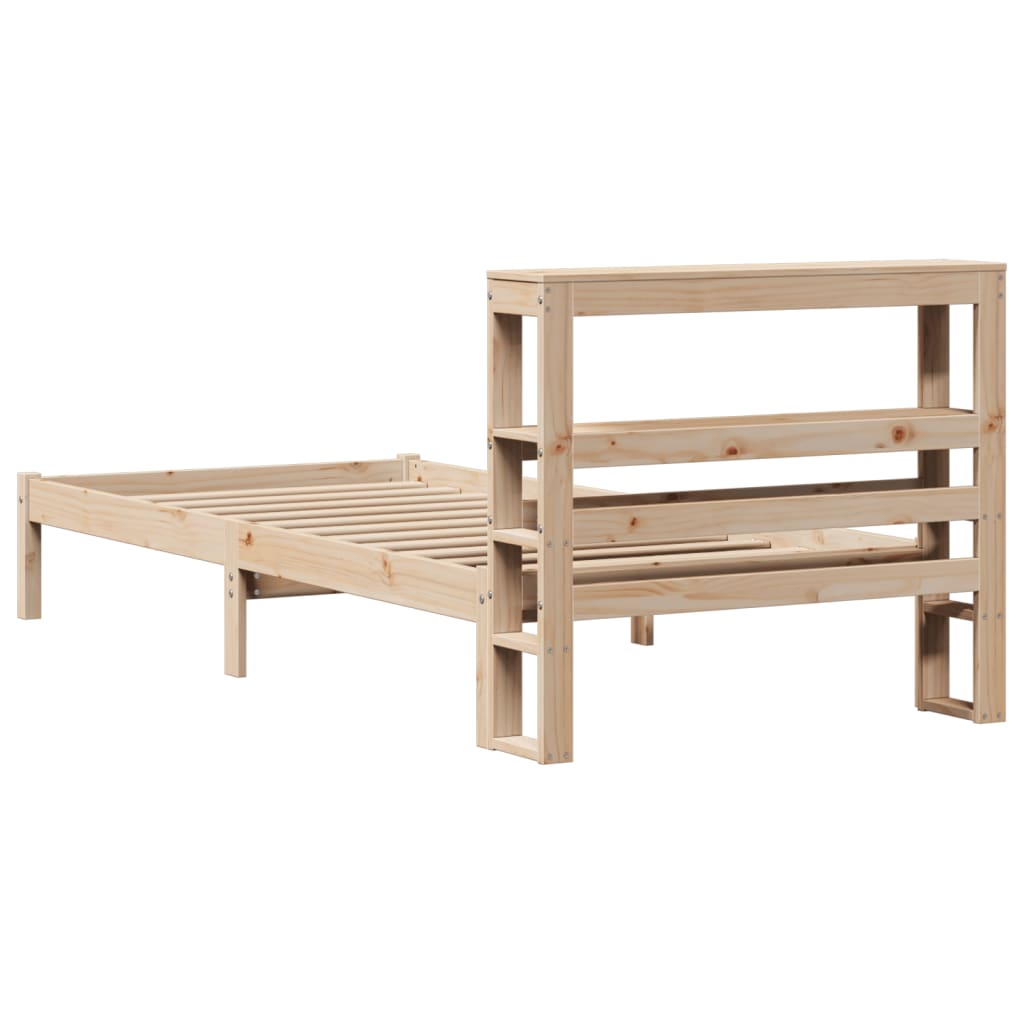 Bed Frame without Mattress 75x190 cm Small Single Solid Wood Pine