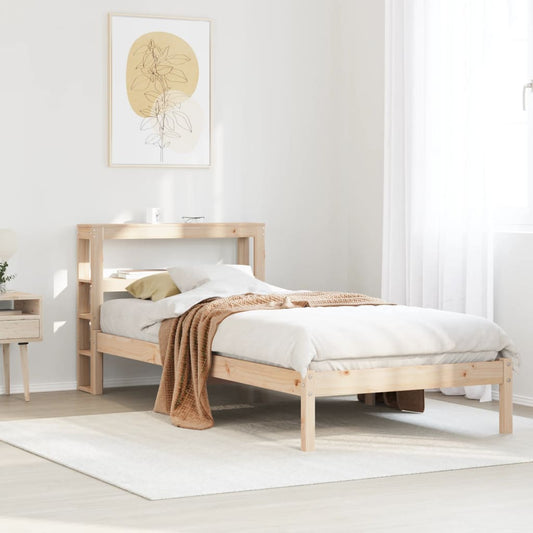Bed Frame without Mattress 75x190 cm Small Single Solid Wood Pine