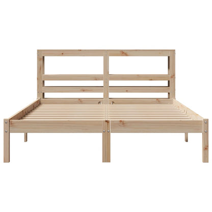 Bed Frame without Mattress 120x190 cm Small Double Solid Wood Pine