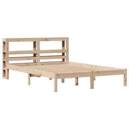 Bed Frame without Mattress 150x200 cm King Size Solid Wood Pine