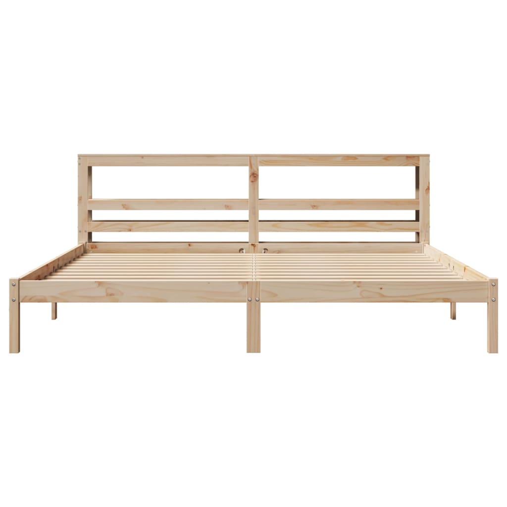 Bed Frame without Mattress 180x200 cm Super King Solid Wood Pine