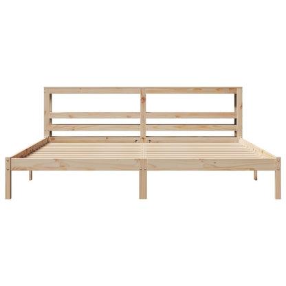 Bed Frame without Mattress 200x200 cm Solid Wood Pine