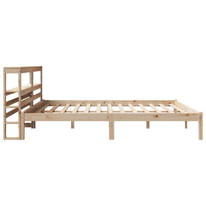 Bed Frame without Mattress 200x200 cm Solid Wood Pine