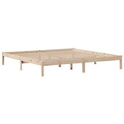 Bed Frame without Mattress 200x200 cm Solid Wood Pine