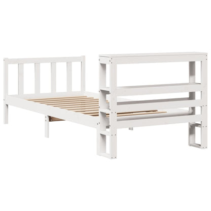 Bed Frame without Mattress White 90x190 cm Single Solid Wood Pine