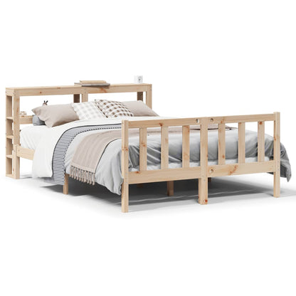 Bed Frame without Mattress 140x190 cm Solid Wood Pine