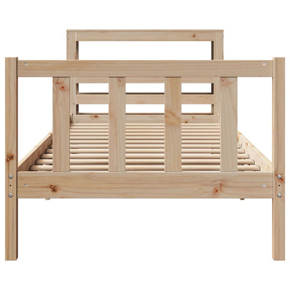Bed Frame without Mattress 90x200 cm Solid Wood Pine