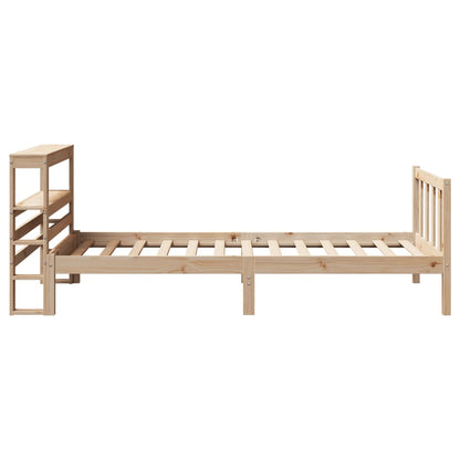 Bed Frame without Mattress 90x200 cm Solid Wood Pine