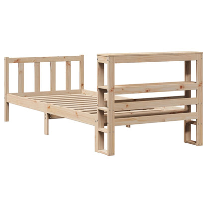 Bed Frame without Mattress 90x200 cm Solid Wood Pine