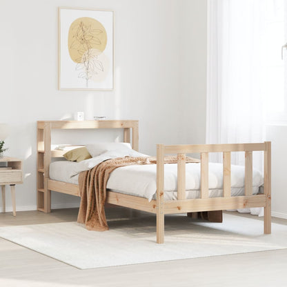 Bed Frame without Mattress 90x200 cm Solid Wood Pine