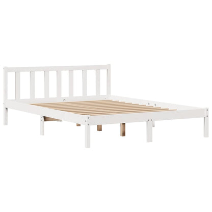 Bed Frame without Mattress White 140x200 cm Solid Wood Pine