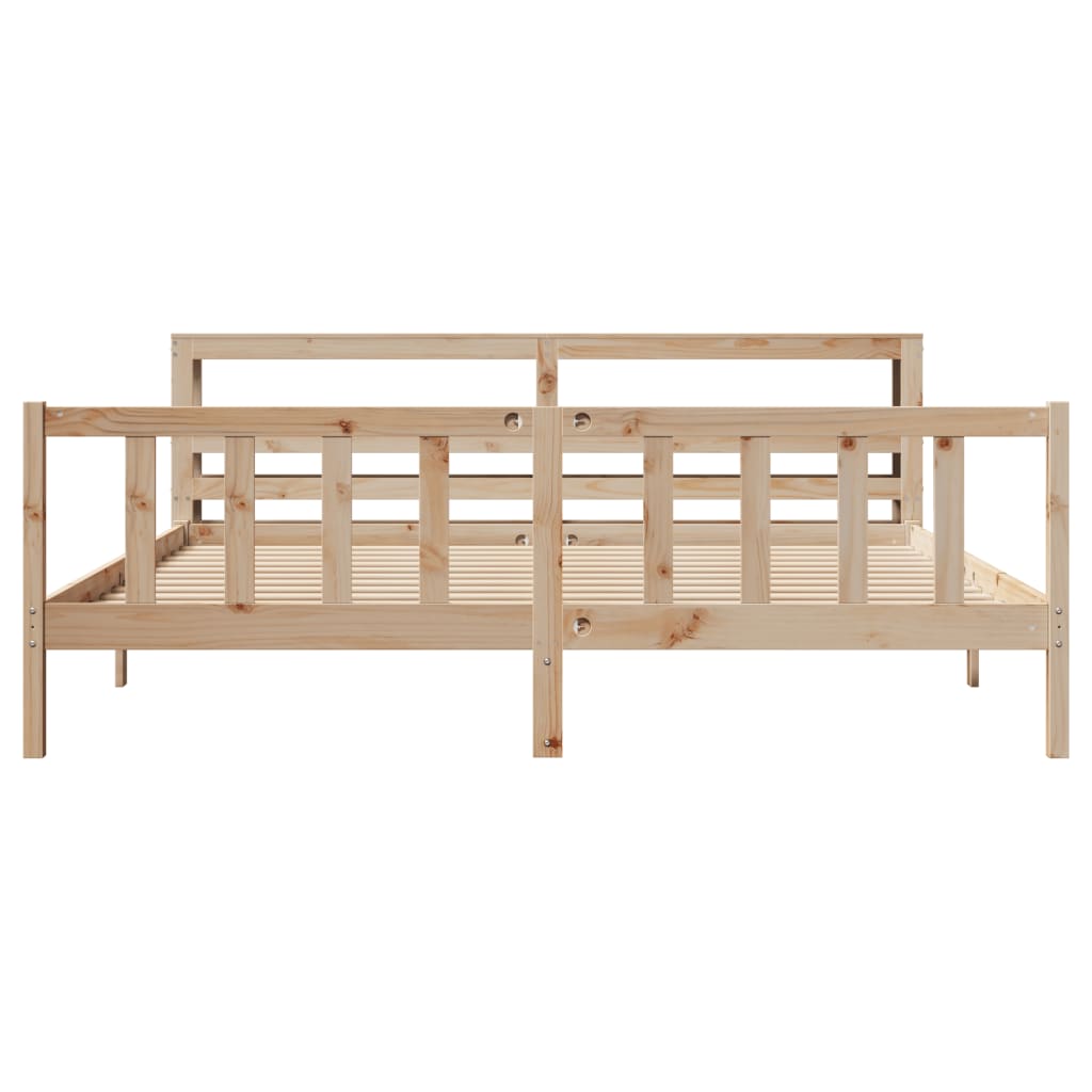 Bed Frame without Mattress 200x200 cm Solid Wood Pine