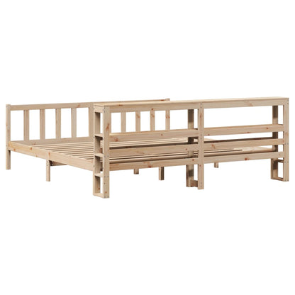 Bed Frame without Mattress 200x200 cm Solid Wood Pine