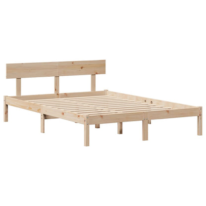 Bed Frame without Mattress 120x190 cm Small Double Solid Wood Pine