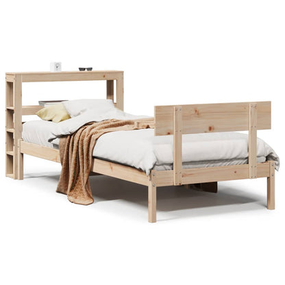 Bed Frame without Mattress 90x200 cm Solid Wood Pine