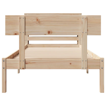 Bed Frame without Mattress 90x200 cm Solid Wood Pine