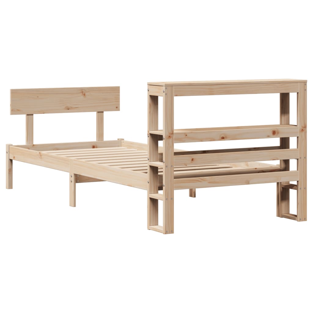 Bed Frame without Mattress 90x200 cm Solid Wood Pine