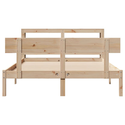 Bed Frame without Mattress 140x200 cm Solid Wood Pine