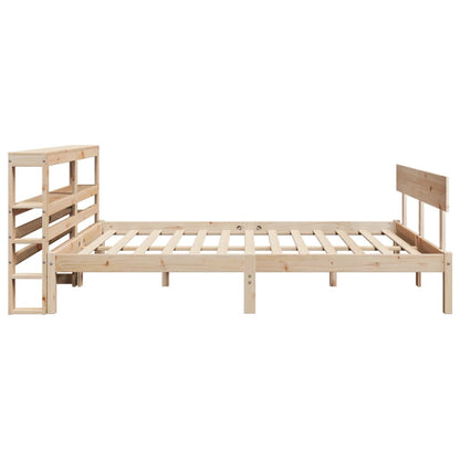 Bed Frame without Mattress 140x200 cm Solid Wood Pine