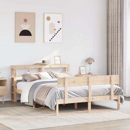 Bed Frame without Mattress 160x200 cm Solid Wood Pine