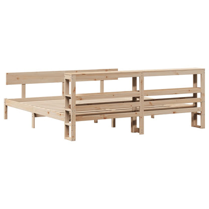Bed Frame without Mattress 180x200 cm Super King Solid Wood Pine