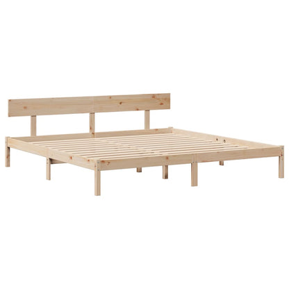 Bed Frame without Mattress 180x200 cm Super King Solid Wood Pine