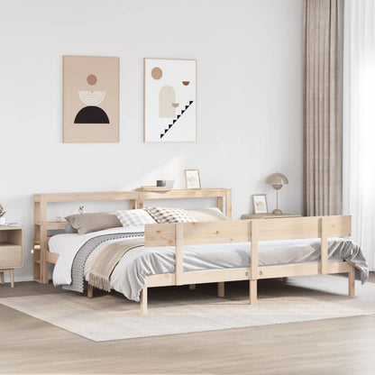 Bed Frame without Mattress 180x200 cm Super King Solid Wood Pine