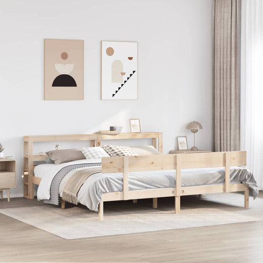 Bed Frame without Mattress 180x200 cm Super King Solid Wood Pine