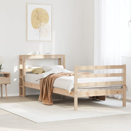 Bed Frame without Mattress 90x200 cm Solid Wood Pine